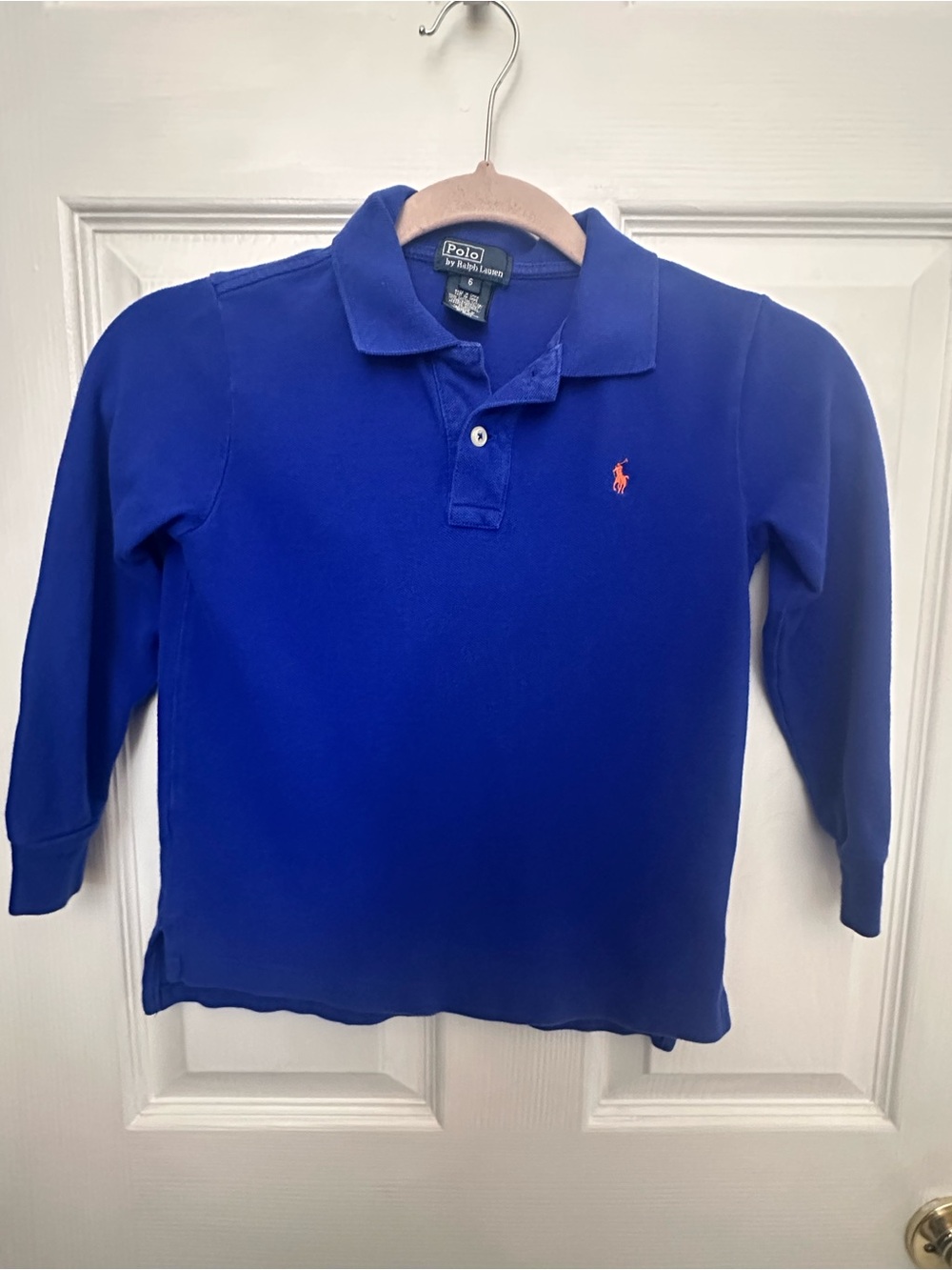 ❤️Polo by Ralph Lauren Long-Sleeve Polo in Bright Royal Blue